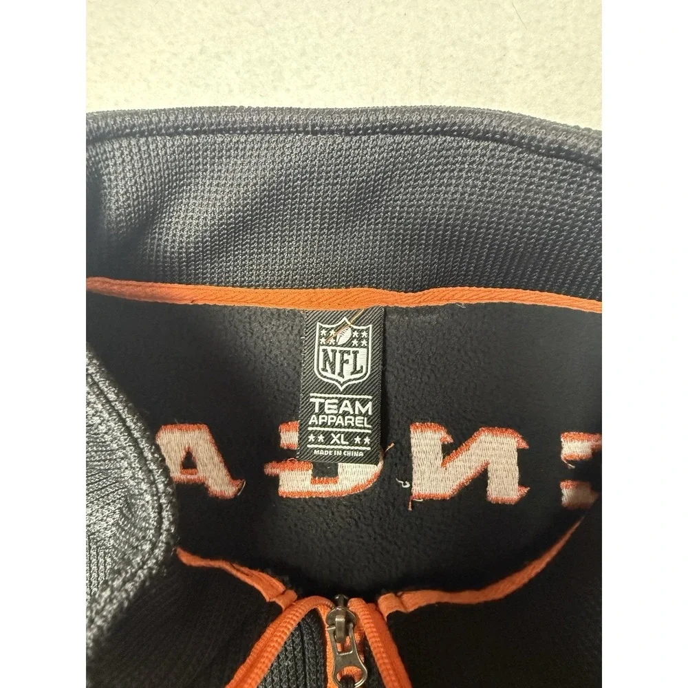 NFL Team Apparel Cincinnati Bengals Quarter Zip Pullover Gray Black Mens XL